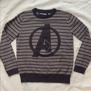 Avengers Striped Gray Sweater for Men or Women